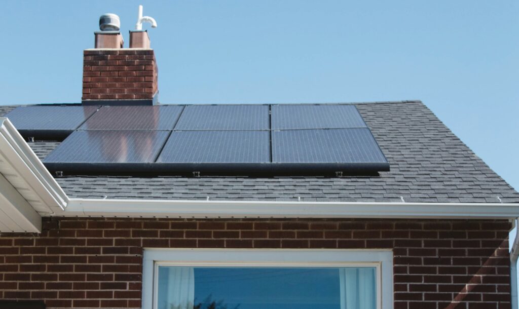 solar panels on roof of home solar panels on roof of home