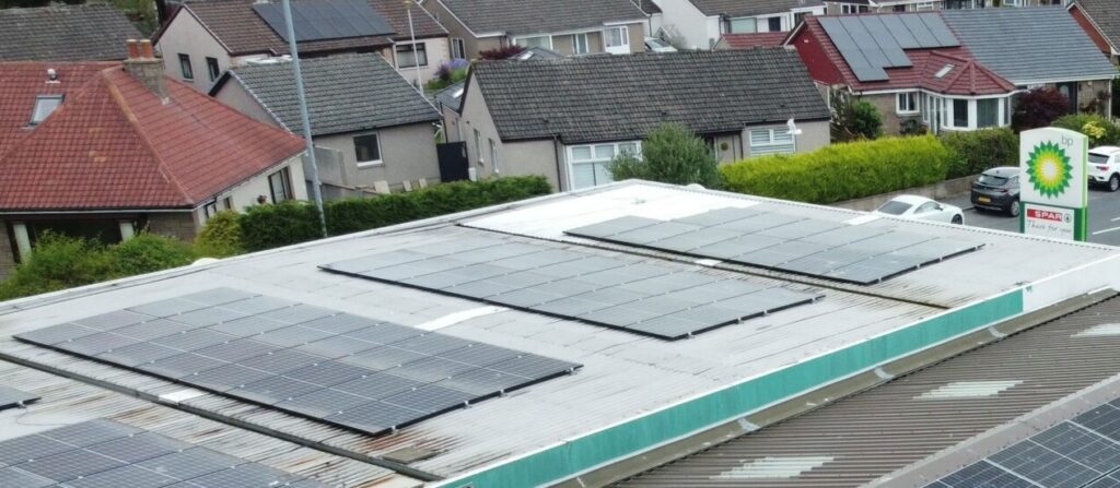 Westhill Garage solar panels