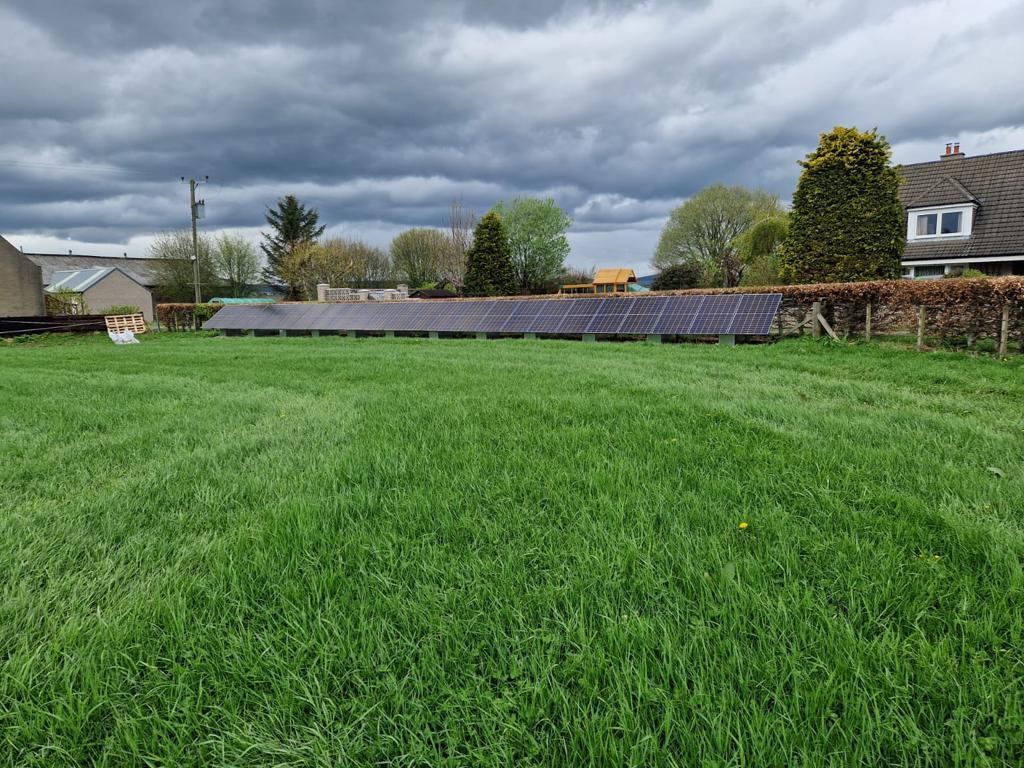 solar panels in field