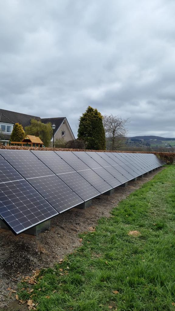 solar panels in garden
