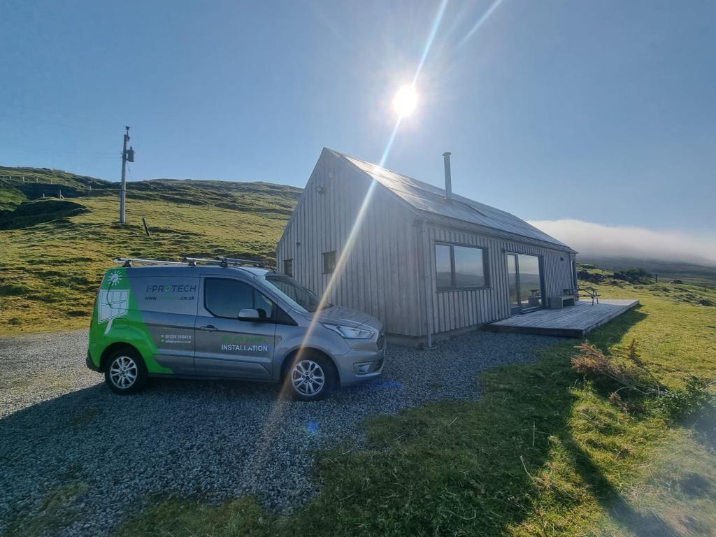 van in rural location