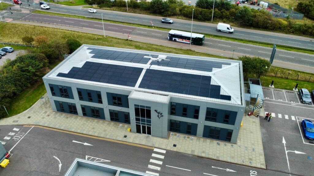 Balmoral Comtec Drone Photo of Solar Panels