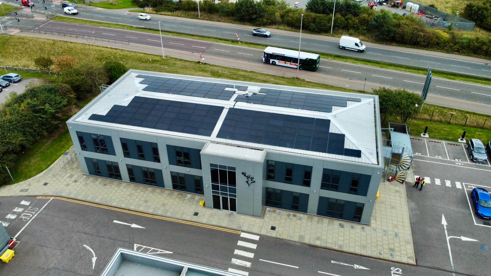 Balmoral Comtec Drone Photo of Solar Panels